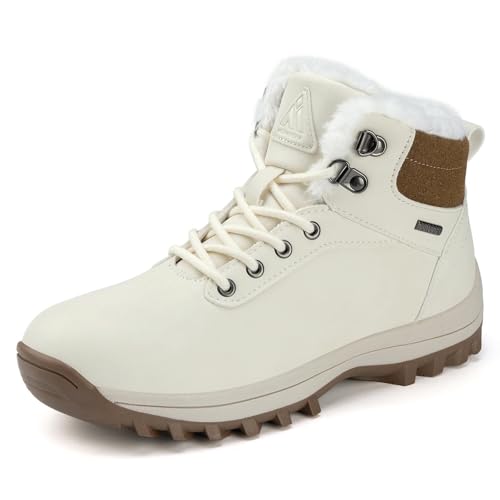 Mishansha Snow Boots for Women – Waterproof Winter Hiking Boots with Warm Fur Lining, Anti-Slip Sole, Insulated Outdoor Co...