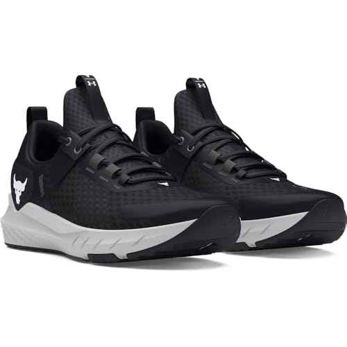 Under Armour Women's Project Rock Blood Sweat Respect 4, (001) Black/Castlerock/White, 7, US