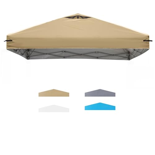 8x8 Canopy Replacement Top Cover with Air Vents for ez up Pop up Canopy Gazebo Tent with Adjustable Straps,Waterproof & An...