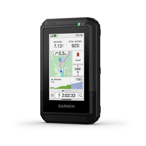 Garmin eTrex® Touch, Rugged, Easy-to-Use GPS Handheld Navigator, Color Touchscreen, Preloaded Maps with Routable Trails an...