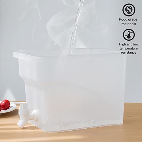 AiSmRu 2 Pcs 1.3 Gallon Fridge Beverage Drink Dispenser with Spigot, Slim Plastic Water Dispenser Cold Drink Dispenser Lea...