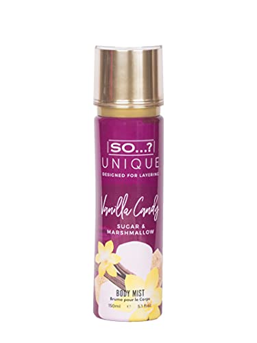 So...? Unique Vanilla Candy Body Mist - Delightful Perfume for Women - Sweet, Fruity Vanilla Perfume with Peach and Rose - Gifts for Women - 5.1 oz