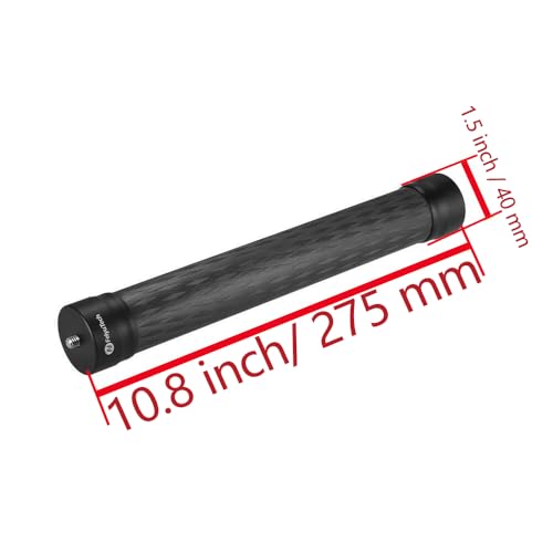 FeiyuTech 10.8" (275mm) Carbon Fiber Extension Pole – Lightweight, Durable with 1/4"-20 Screw, Compatible with Camera Gimb...