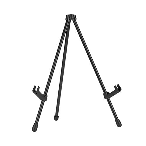 Amazon Basics Tabletop Instant Easel, Black Steel Table Top Easels for Display, Adjustable & Portable Tripod for Painting...
