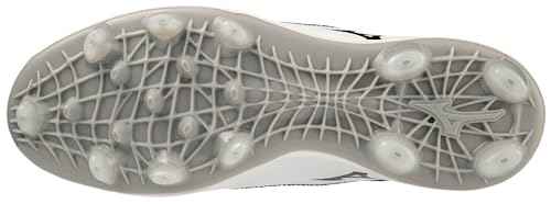 Mizuno Men's Ambition 3 MID TPU Baseball Cleats, Black-White, 13