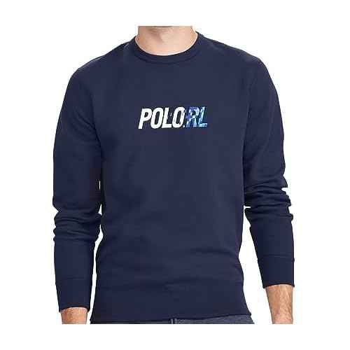 POLO RALPH LAUREN Men's Double Knit Crewneck Sweatshirt Digi Font POLO RL Logo