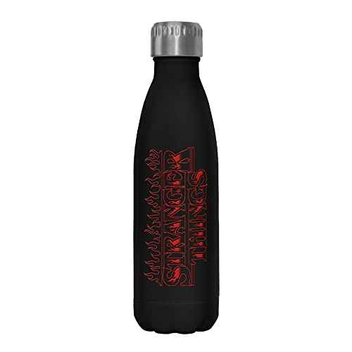 Netflix Stranger Things Stranger Flame Logo 17 oz Stainless Steel Bottle, Multicolor