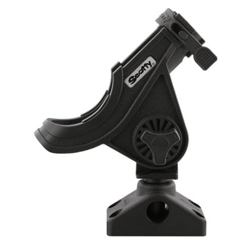 Scotty 0280-BK Rod Holder, Baicaster/Spinning, black W/0241 Side/Deck Mount