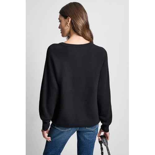 DKNY Womens Long Sleeve Crew Neck Logo Sweater