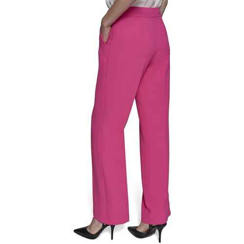 Karl Lagerfeld Paris Women's Wide Leg Suiting Pant, Fuschia, 10