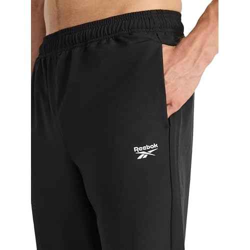 Reebok Men's Repeat Woven Pant, Standard Fit, 30¡± Inseam, Lightweight Stretch Poly-Blend Fabric