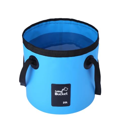 Collapsible Bucket 5 Gallon Container Folding Water Bucket Portable Wash Basin for Outdoor Travelling Camping Fishing Gard...