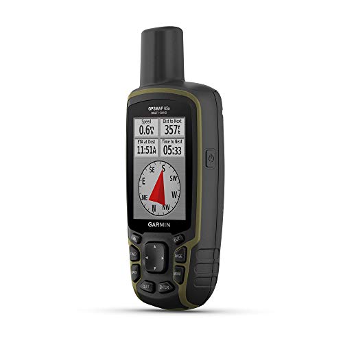 Garmin GPSMAP 65s, Button-Operated Handheld with Altimeter and Compass, Expanded Satellite Support and Multi-Band Technolo...
