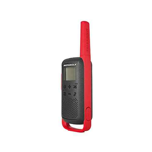 Motorola Solutions, Portable FRS, T210TP, Talkabout, Two-Way Radios, Rechargeable, 22 Channel, 20 Mile, Black W/Red, 3 Pack