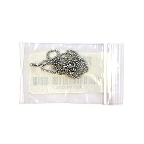 Stainless Steel Military Dog Tag Chain Set, 27 inch and 4.5 inch Ball Chains, 2.4mm #3 Size Chain