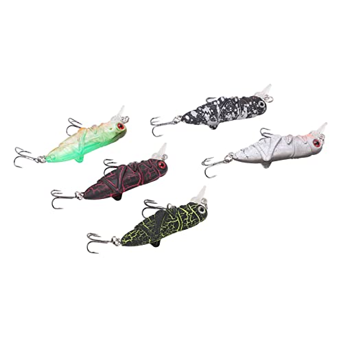Grasshopper Minnow Hard Baits Lifelike Fishing Lure Set for Anglers Colorful Simulation Bait Fishing Adventures
