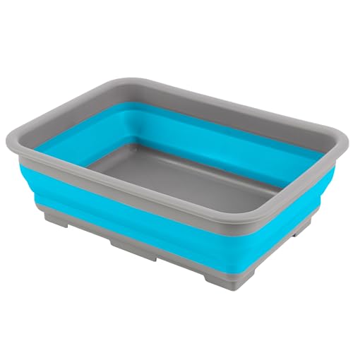 Collapsible Bucket for Cleaning - 7.27L Foldable Wash Bin Dish Tub - Collapsible Wash Basin or Camping Sink for Beach, Tai...