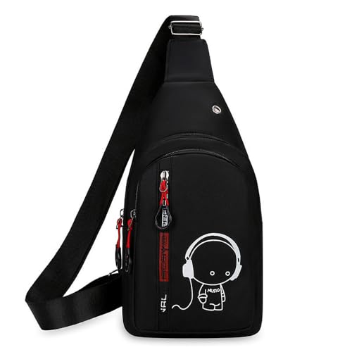 Luminous Light Crossbody Bag Single- Shoulder Backpack Adjustable Portable Men's Outdoor Hiking Sports Backpack