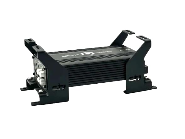 Droppin Hz 2Hd Mini 2 Amp Rack, Compact Laser-Cut Steel Audio Equipment Rack For Motorcycle Installs, Amps Rack With Black Powd