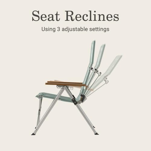 Coleman Living Collection Reclining Sling Chair, Lightweight Camping Chair with 3 Adjustable Reclining Positions, Premium ...