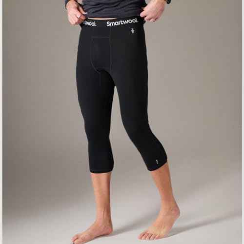 Smartwool Men's Classic All-Season Merino Base Layer 3/4 Bottom. Breathable Merino Wool Pants