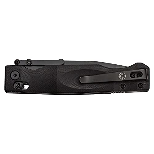 Elite Tactical Folding Knife, 8.5 Inch Total Length, D2 Steel Blade, Black ET-FDR012BK
