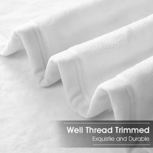 Soft Queen Size Blanket All Season Winter Warm Microplush Lightweight Thermal Fleece Blankets for Couch Bed Sofa,90x90 Inc...