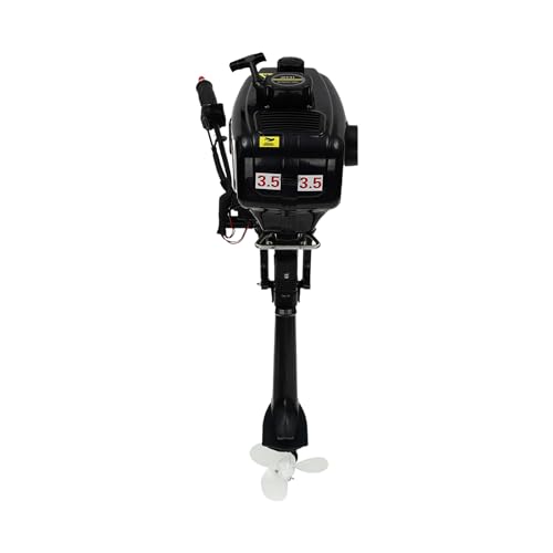 Outboard Motor, 2 Stroke 52CC 1.45KW Fuel Oil Outboard Boat Motor Engine Heavy Duty Fishing Boat Motor Engine with Water C...