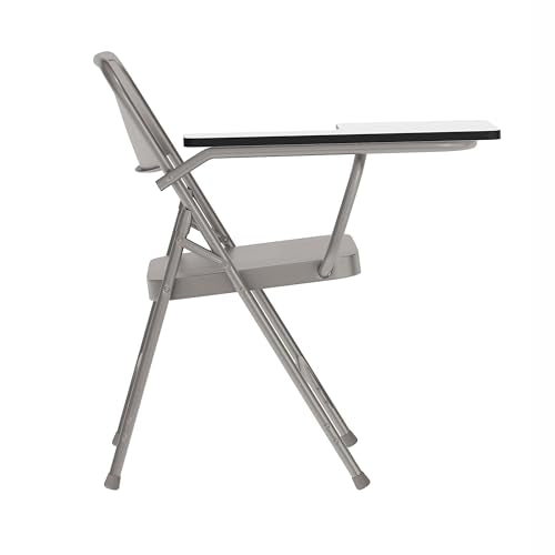 Flash Furniture Ralph Premium Steel Folding Chair with Right Handed Tablet Arm