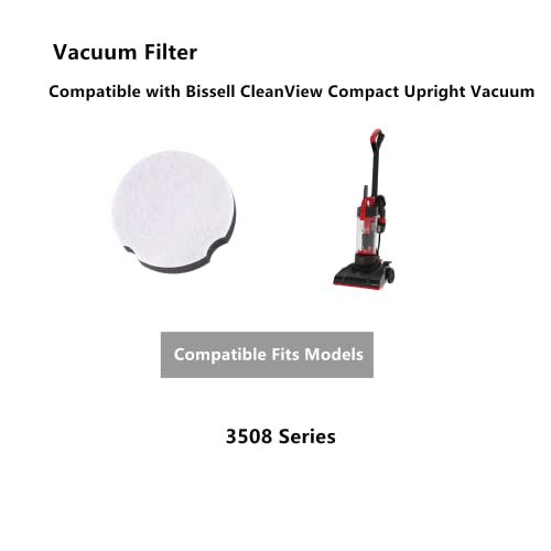 Replacement Filters for Bissell CleanView Compact Upright Vacuum,Part 1604896,Fits Models 3508 (2-Pack)