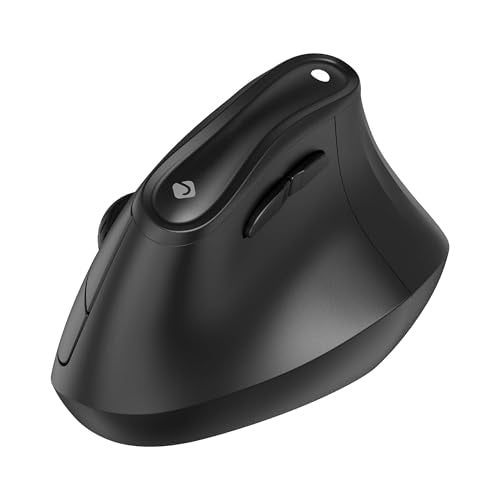 J-Tech Digital Wireless Mouse, Vertical Ergonomic Mouse with 2.4G Wireless & Bluetooth for 3 Multi-Device Function, Adjust...