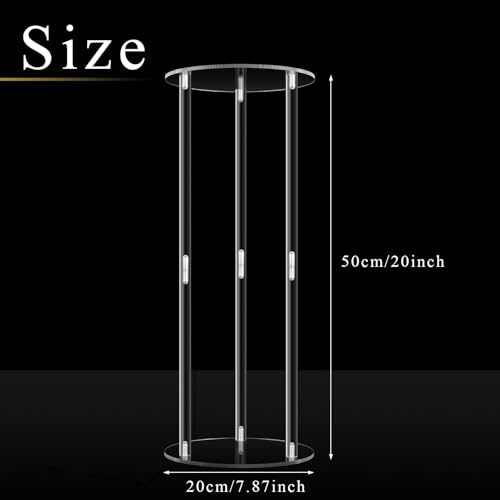 Teenyyou 10 Pcs 20 Inch Tall Acrylic Vase Wedding Centerpieces Clear Flower Stand Acrylic Centerpiece Stand Floral Vase El...