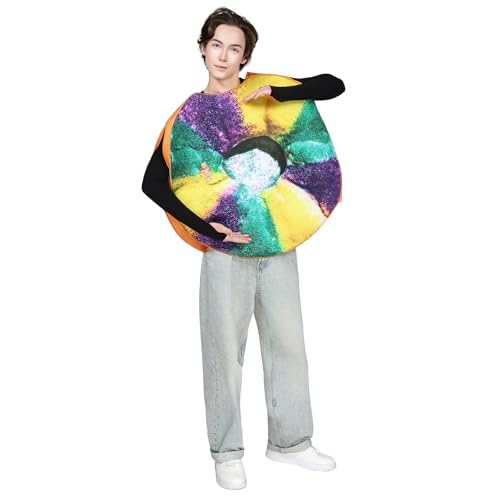 EraSpooky Adult King Cakes Costume Funny Mardi Gras Parades Outfits for Men Women