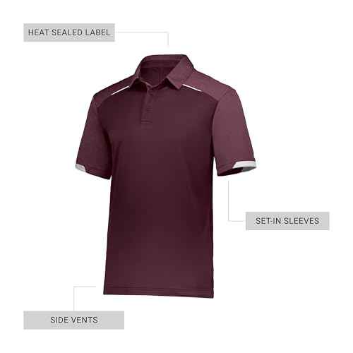 Russell Athletic Men's Legend Polo Shirt, Moisture-Wicking Performance, Classic Fit