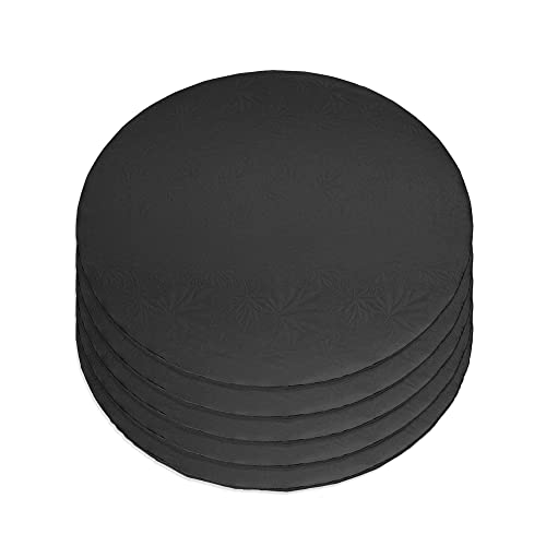 Dulcet Delights Round Cake Board | Decorative Cake Board for Cakes, Desserts, Pizza & More | Food Safe | Grease Proof | Re...