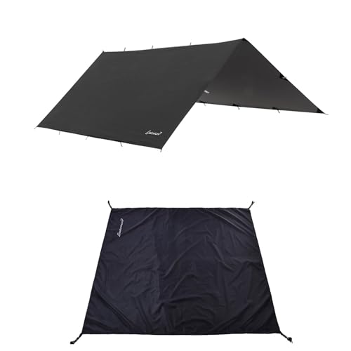 Clostnature Camping Tarp for Tent- 86x59 Tent Footprint with 120x115 Ultralight Hammock Rain Fly, Heavy Duty Tent Floor Sa...