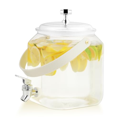 1 Gallon Beverage Dispenser - Leak proof Juice Dispenser Sealed Plastic Lemonade Dispensers with Anti-Rust Lids Drink Jug ...