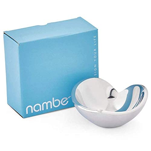 Nambe Alloy Classic Love Bowl, Heart Shaped Modern Design, For Wedding, Anniversary, Valentine’s Day, Oven Safe, Ring Dish, Decorative Trinket Tray, Designed by Sean O'Hara (4.5")