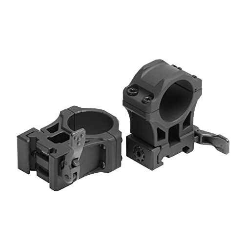 UTG ACCU-SYNC QR 1" High Profile Scope Rings, Picatinny, Black