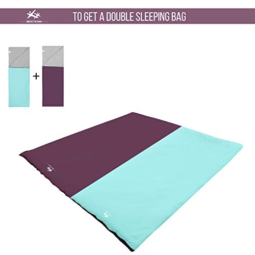 Warm Weather Sleeping Bag - Portable Waterproof Compact Lightweight, Packable for Kids, Teens Adults Camping Backpacking H...