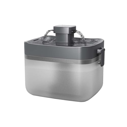 Cat Water Fountain, Automatic USB Powered Pet Fountain 50.7oz, 20dB Ultra-Quiet & Translucent Mini Water Tank, BPA-Free fo...