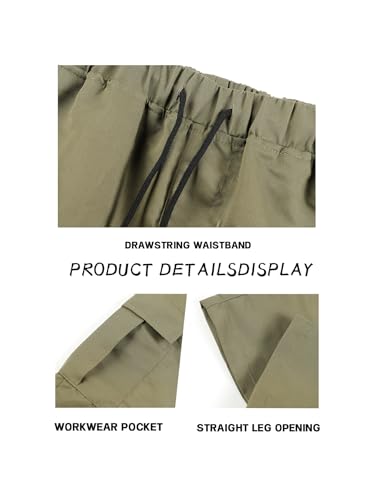 Men's Cargo Pants with Pockets, 1-Pack Straight Leg Workwear Joggers for Casual Outdoor Sports Fashion Trendy