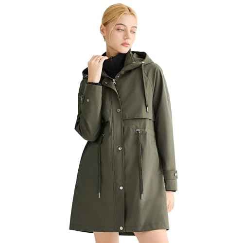 Orolay Women's Long Windbreaker Hooded Light Jacket Active Outdoor Anoraks