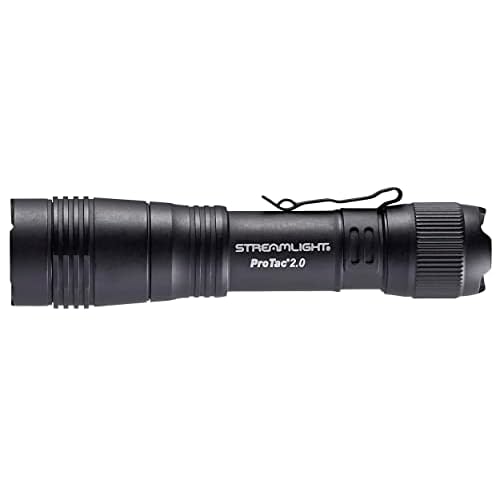 Streamlight 89000 ProTac 2.0 2000-Lumen 17300-Candela Rechargeable Tactical LED Flashlight with USB C Cable, and Holster, Box, Black