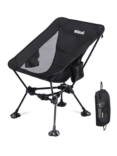 WildCall Lightweight Folding Camping Chair Compact Beach Chair with Anti-Sinking Large Feet