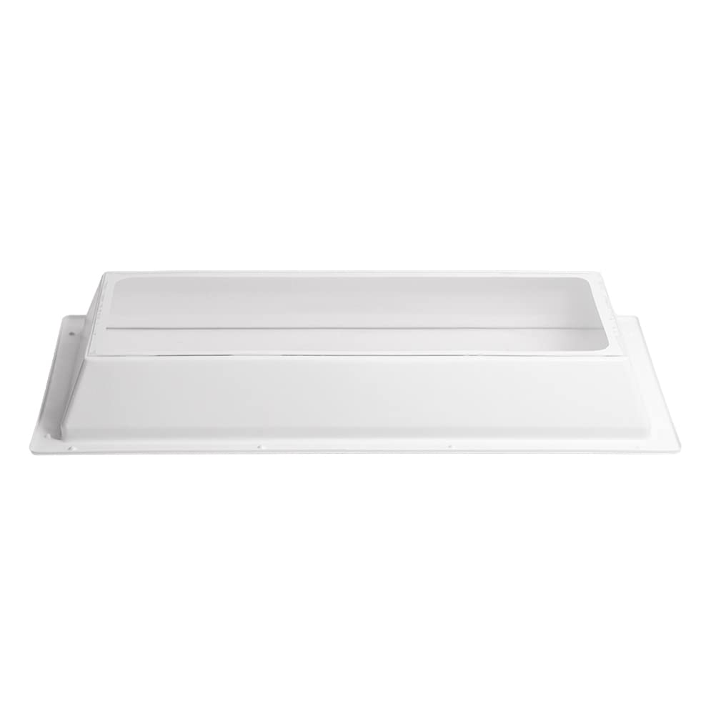 Toughgrade RV/Camper Dome Skylights - Acrylic Replacement Skylights (Inner Dome - White Garnish/Clear Window, 14"x30")