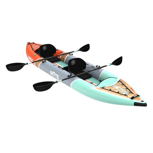 BOTE Koda Aero Inflatable 14' Foot Kayak Packable for Tandem Riders Adults Kids Family Friendly Blow Up Fishing MAGNEPod C...