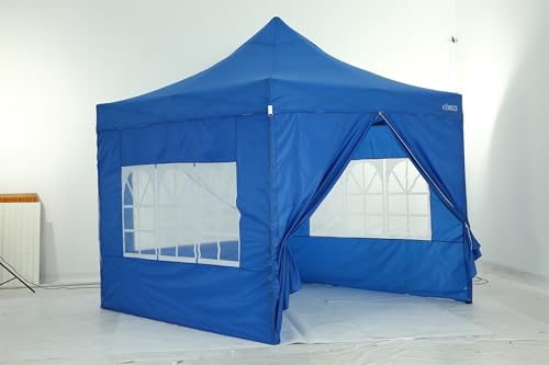 COBIZI 10x10 Pop Up Canopy with 4 Sidewall,Heavy Duty Canopy UPF 50+ All Season Wind Waterproof Commercial Outdoor Wedding Party Tents for Parties Canopy Gazebo with Roller Bag (10 x 10 ft Black)