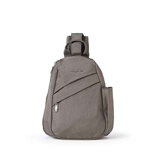 Baggallini Medium Sling Backpack - 9"x11" Lightweight Sling Bag with Convertible Adjustable Shoulder Strap