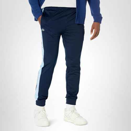 Lacoste Men's Sport Ripstop Tennis Track Pants, Navy Blue/Classic Blue, 3X-Large